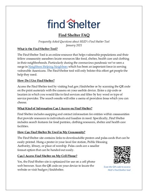 Shelter FAQ .